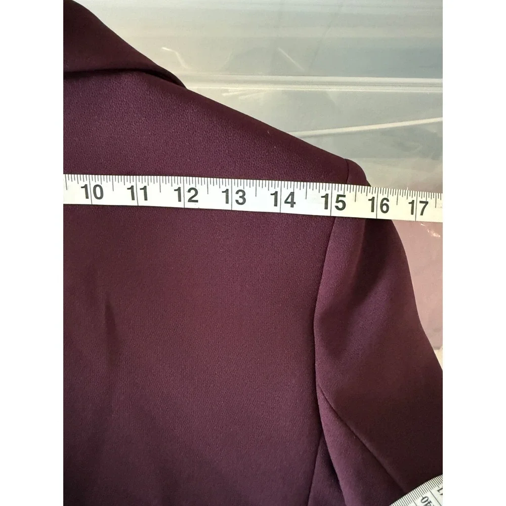 NWT The Kooples Blazer Burgundy Crepe French Designer Size FR/36 US/4